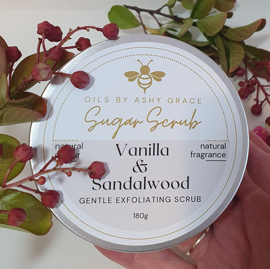 Sandalwood and Vanilla Whipped Sugar Scrub Sample - Oils By Ashy Grace