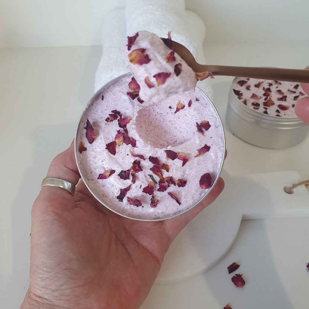 Rose & Geranium Whipped Sugar Scrub Sample