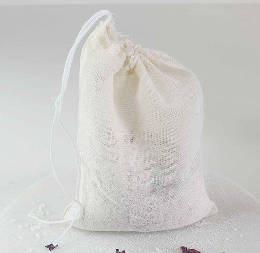 Natural Muslin Cotton Tea/Bath Bag