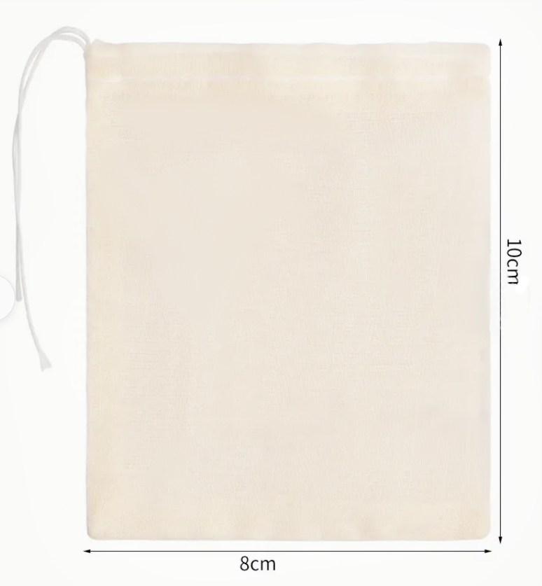 Natural Muslin Cotton Tea/Bath Bag - Oils By Ashy Grace
