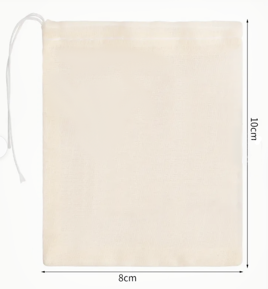 Natural Muslin Cotton Tea/Bath Bag - Oils By Ashy Grace